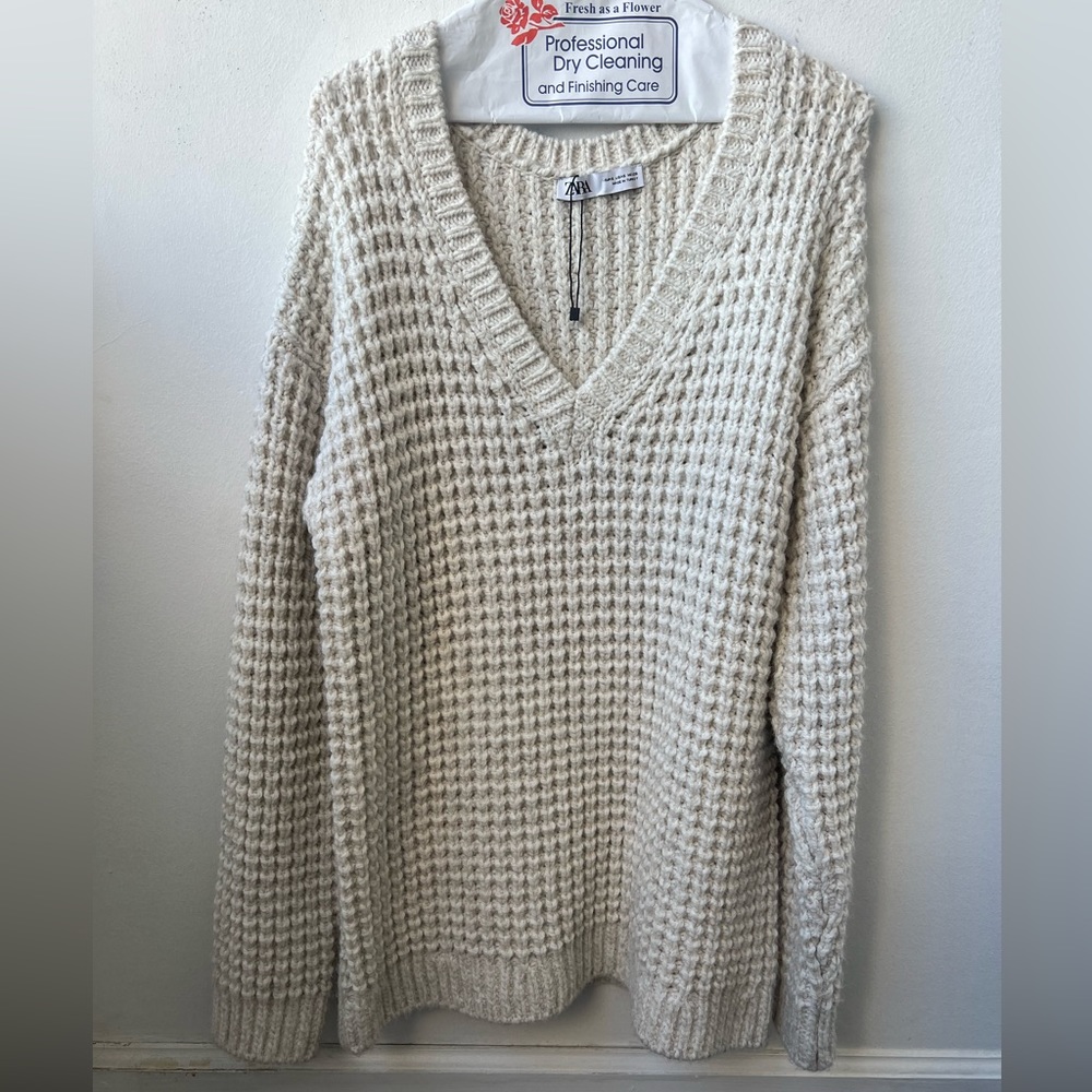Zara Knit Long Sleeve Long Sweater